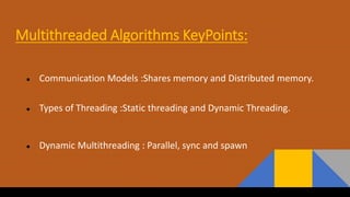 multi threaded and distributed algorithms | PPT