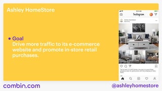 @ashleyhomestore
AshleyHomeStore
Drivemoretraffictoitse-commerce
websiteandpromotein-storeretail
purchases.
Goal

 