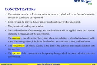 Types of Solar Thermal generation Technology | PPT