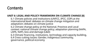 Legal and Policy Framework in Climate Change by Rabindra | PPTX