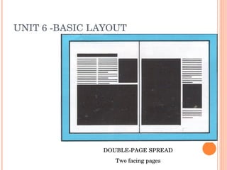 UNIT 6 -BASIC LAYOUT DOUBLE-PAGE SPREAD Two facing pages 