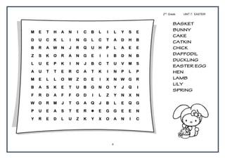 2nd
Grade UNIT 7: EASTER!
4
	
 