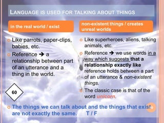 Non Existent Talks Unit 6 - Predicates, Referring Expressions, and Universe of Discourse ...