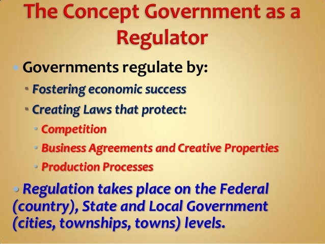 3 governments regulate
