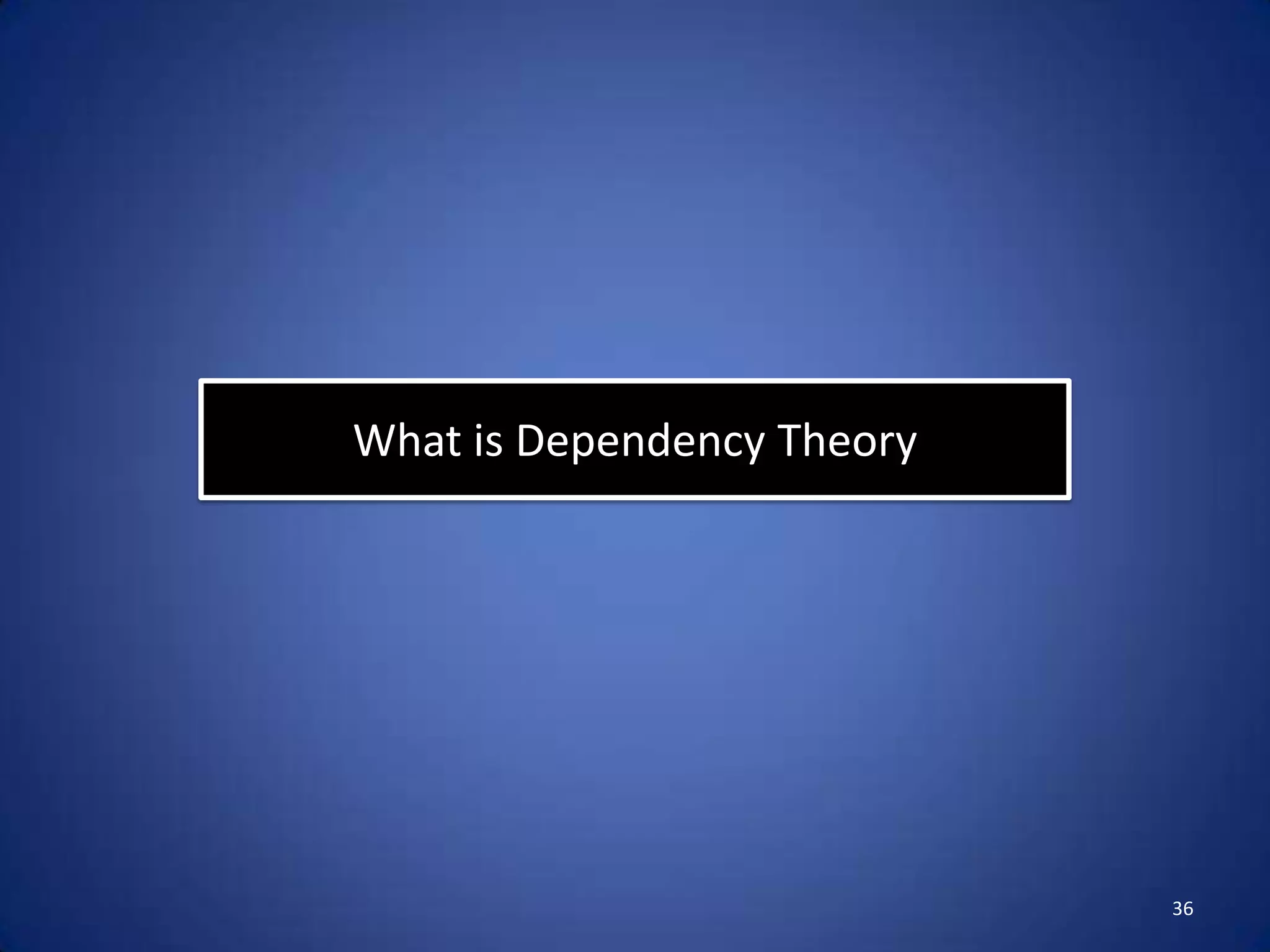 What is Dependency Theory




                            36
 