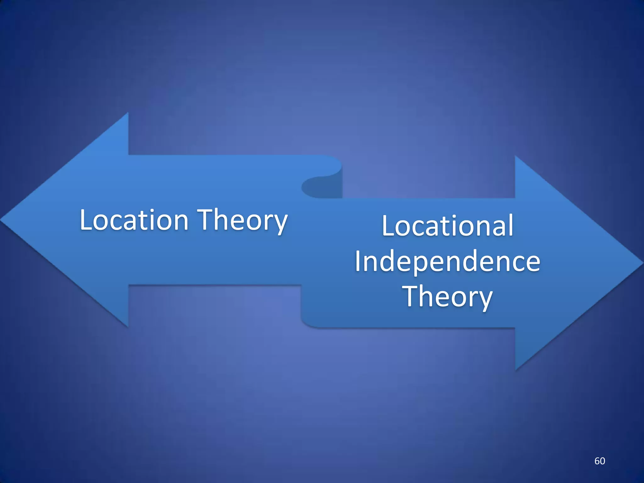 Location Theory     Locational
                  Independence
                     Theory



                                 60
 