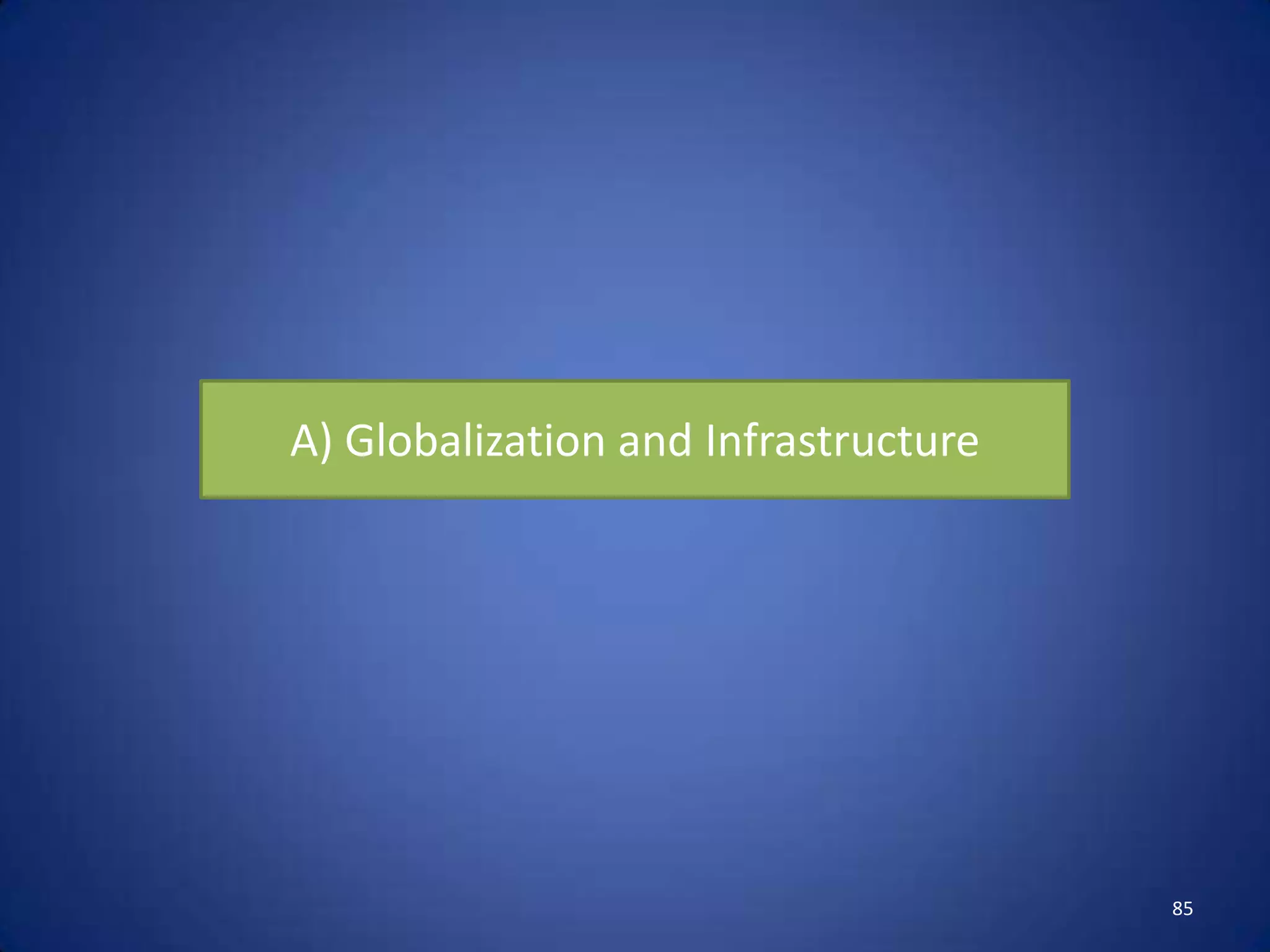 A) Globalization and Infrastructure




                                      85
 