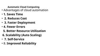 Advanced Techniques and Emerging Trends in Cloud Computing | PPTX