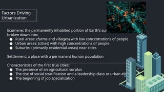 Urbanization In Geography Comprehensive Overview of Urbanization, City Development, and Global ...