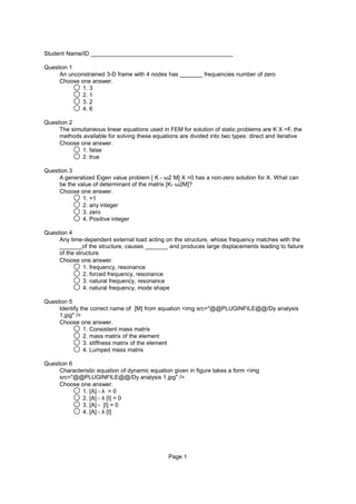 Unit 6 dynamic analysis bl 1 | PDF | Physics | Science