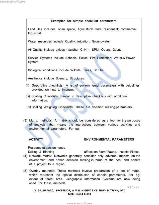 Unit 6 Environmental Impact Assessment Pdf