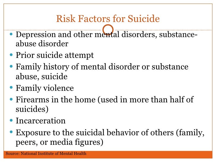 the risk factors associated with suicidal ideation and attempts Suicide, suicide attempts, and ideation suicide risk begins early in the course of life and increases in • monitor factors associated with suicidal behavior. the risk factors associated with suicidal ideation and attempts Suicide, suicide attempts, and ideation suicide risk begins early in the course of life and increases in • monitor factors associated with suicidal behavior.