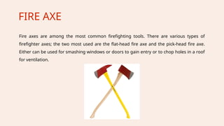 Window Types Firefighting UNIT 6 : FIRE SAETY AND DETECTION SYSTEMS | PPTX