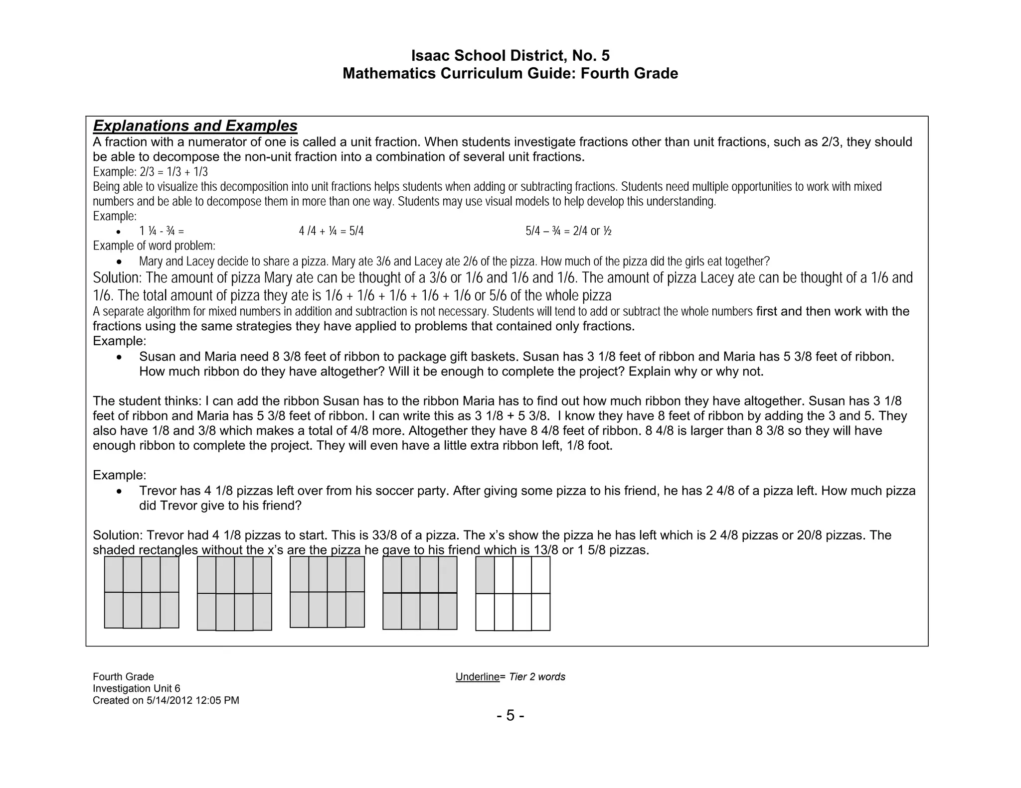 Unit 6 Fourth Grade 2012 2013 | PDF