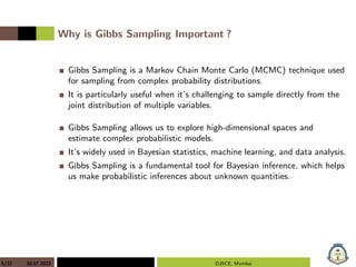 Gibbs sampling is a Markov Chain Monte Carlo (MCMC) | PDF