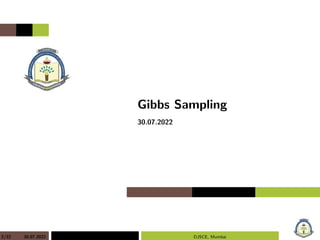 Gibbs sampling is a Markov Chain Monte Carlo (MCMC) | PDF