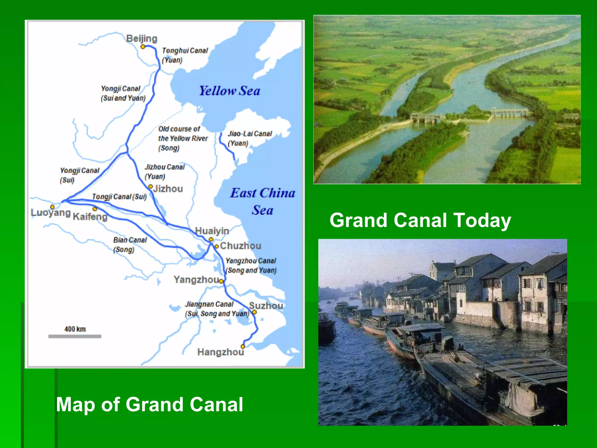 Map of Grand Canal Grand Canal Today 