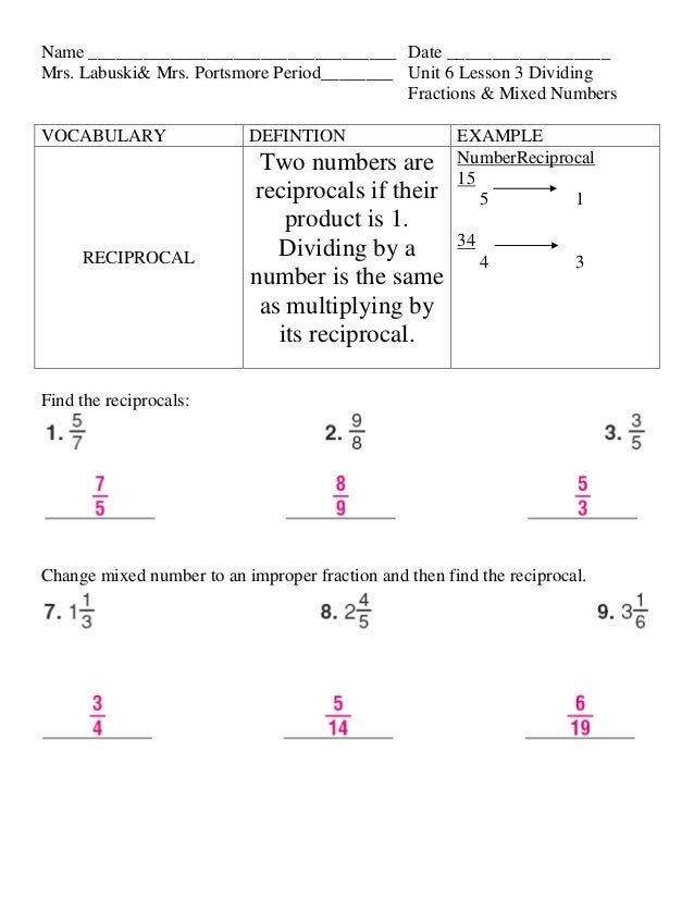Homework unit 3 lesson 6 multiply mixed numbers picture
