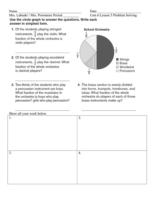 Unit 6 lesson 5 problem solving | DOC | Homework and Study | Education