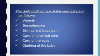 Normal Neonates | PPTX
