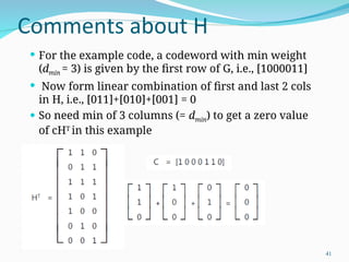 ERROR CONTROL CODING IN DIGITAL COMMUNICATION | PPT