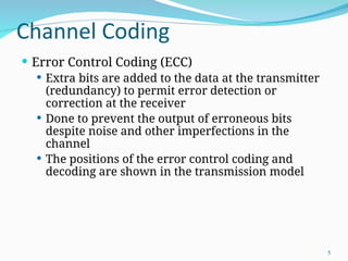 ERROR CONTROL CODING IN DIGITAL COMMUNICATION | PPT