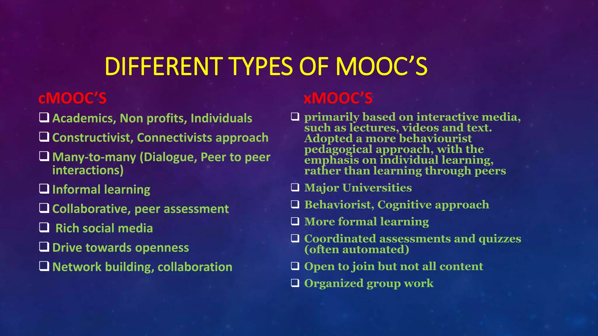 Mooc presentation | PPT