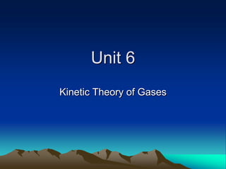 Unit 6 Kinetic Theory of Gases 