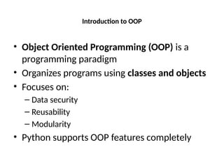 Unit 6 Object Oriented Programming in Python PP.pptx