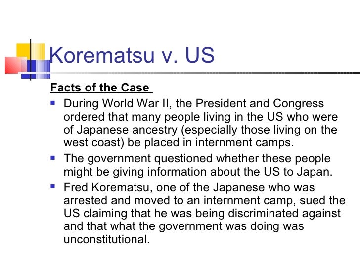 korematsu vs united states korematsu vs united states
