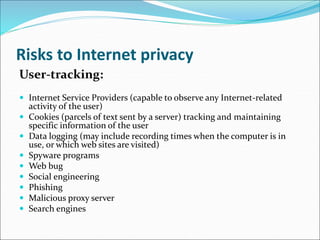 Internet Privacy Risk Unit 6 Privacy technological impacts.ppt