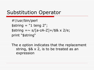 PERL Unit 6 regular expression | PPT