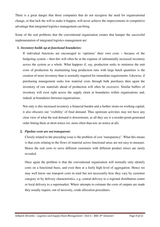 Unit 6 supply chain management lscm (11 pages)logistics management | PDF