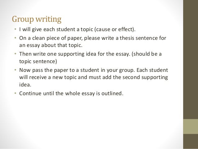 writing a cause and effect essay notes