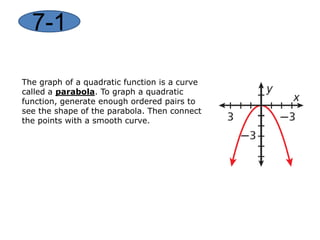 WHAT IS A “PARABOLA”?