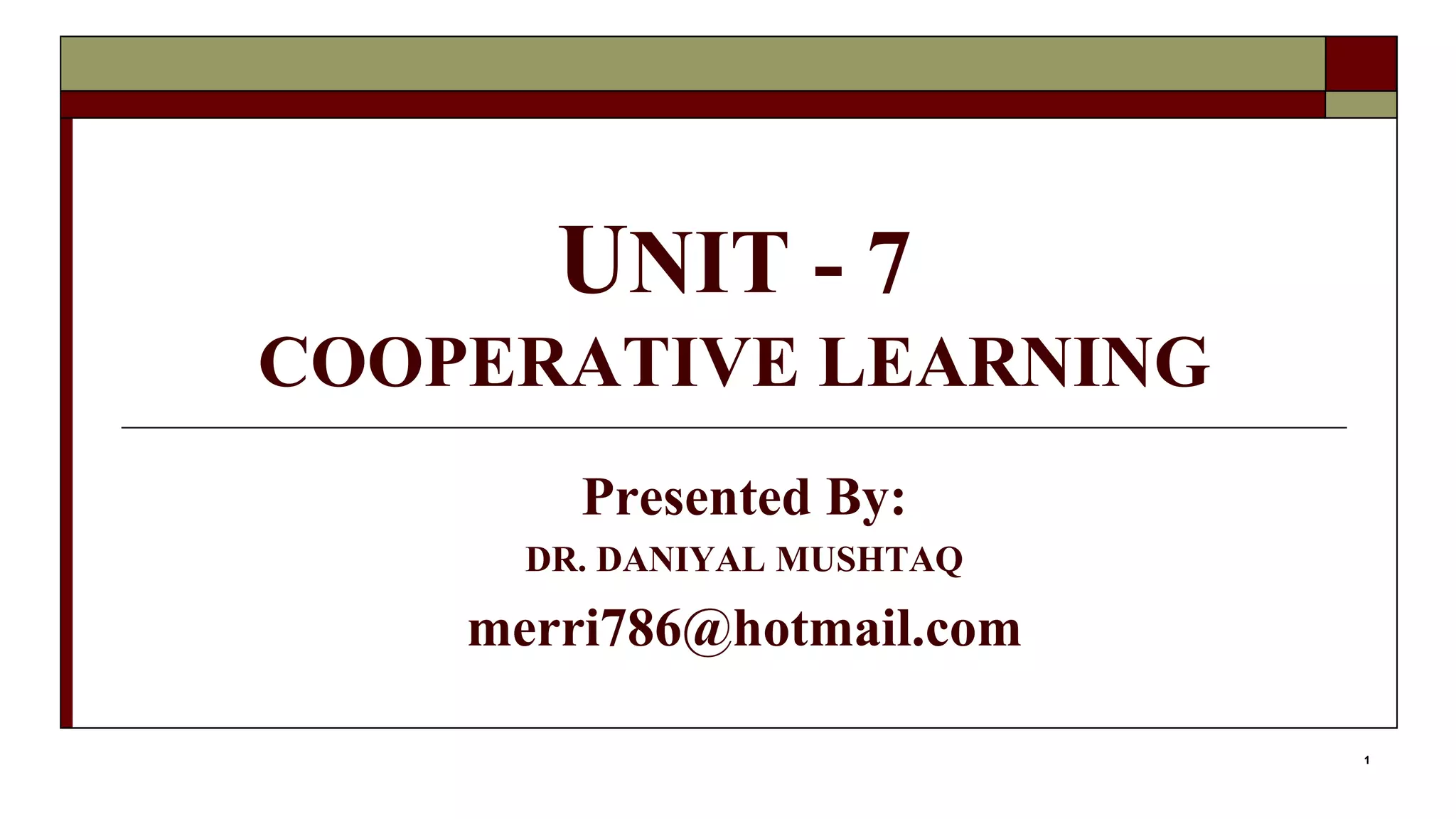 COOPERATIVE LEARNING | PPTX
