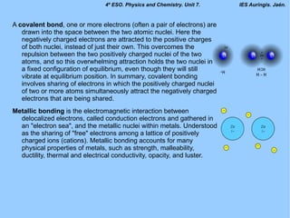 IES Auringis. Jaén. José Cayetano Bautista Expósito 4º ESO. Physics and Chemistry. Unit 7. Substance  is a kind of matter with a definite composition and set of properties. 