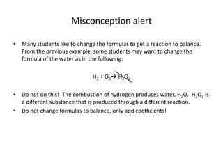 Unit 7 1 balancing equations | PPTX