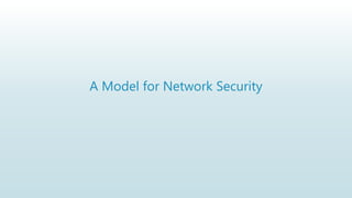 A Model for Network Security
 