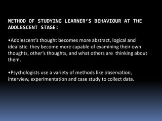 OBSERVATION METHOD | PPTX