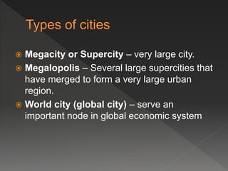 Megacities Examples Unit 7 - Urban Geography | PPT