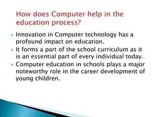 Computer Application Technology Educatio COMPUTERS IN EDUCATION - UNIT 7 - COMPUTER APPLICATIONS IN CONTENT ...