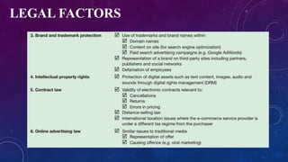 LEGAL FACTORS
21
 
