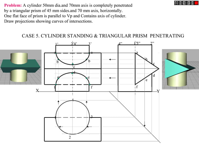 Intersecting Solid Geometry Unit 7 interpenetrations of solids | PPT | Physics | Science