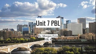 Unit 7 PBL
By: Morgan Fritz
HR: 4
 