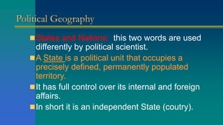 Unit 7 political geography | PPTX