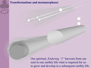 Transformations and metamorphoses




              Our spiritual, Enduring “I” harvests from our
              soul in one earthly life what is required for us
              to grow and develop in a subsequent earthly life.
 