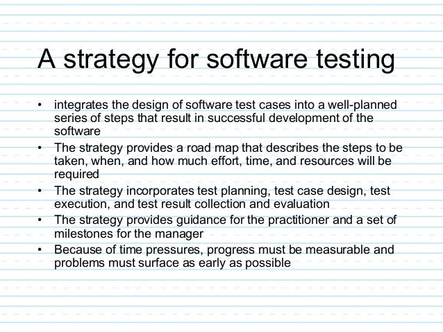 software testing strategy