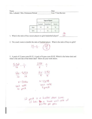 Unit 7 test review | DOCX