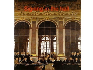 Signing in the hall 
